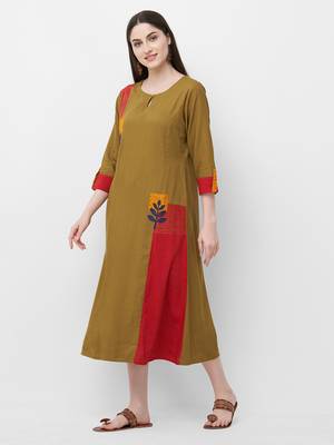 Green printed rayon ethnic-kurtis 4
