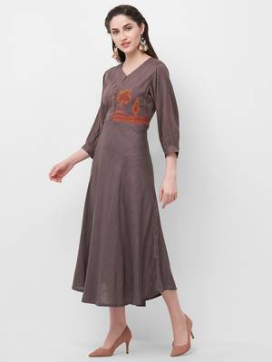 Grey printed rayon ethnic-kurtis 4