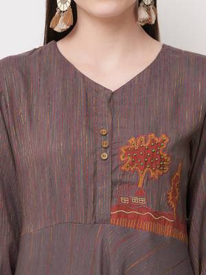 Grey printed rayon ethnic-kurtis 5
