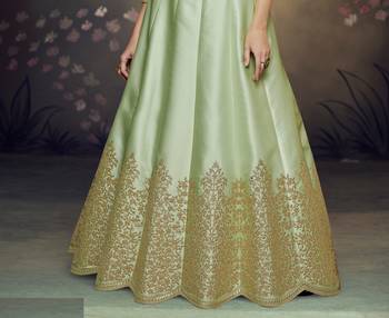 Green embroidered silk salwar 2