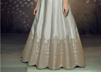Grey embroidered silk salwar 2