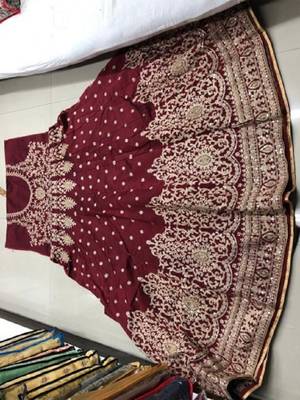 Maroon embroidered santoon salwar 3