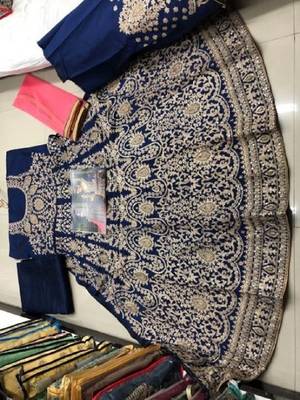 Blue embroidered santoon salwar 3