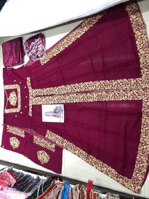 Purple embroidered santoon salwar 2