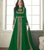 Green embroidered santoon salwar