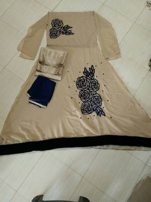Light-cream fancy santoon salwar 2