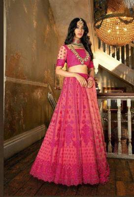Dark-rani-pink embroidered santoon salwar 1