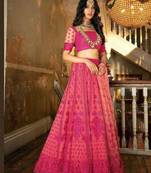 Dark-rani-pink embroidered santoon salwar
