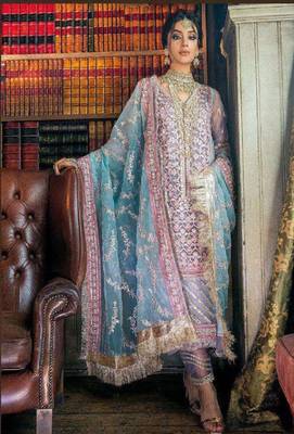 Pink embroidered santoon salwar 1
