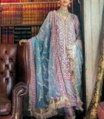 Pink embroidered santoon salwar