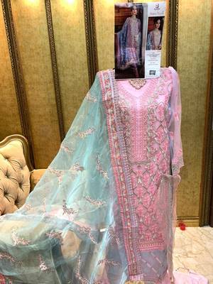 Pink embroidered santoon salwar 2