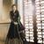 Black Embroidered Faux Georgette Salwar Semi Stitched