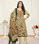Yellow embroidered satin salwar
