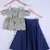 Girl Sea Green With Blue Designer Lahenga Choli Set
