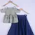 Girl Sea Green With Blue Designer Lahenga Choli Set