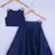 Girl Blue Cotton Silk Lahenga Choli For Kids