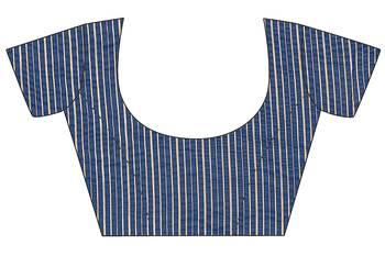 Navy Blue Woven Art Silk Saree With Blouse 5