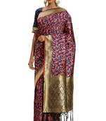 Multicolor Woven Art Silk Saree With Blouse