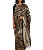 Multicolor Woven Art Silk Saree With Blouse