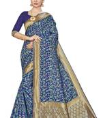 Multicolor Woven Art Silk Saree With Blouse