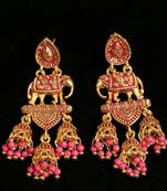 Pink Pearl Danglers-Drops