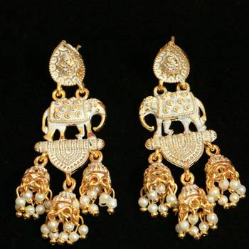 White Pearl Danglers-Drops 1