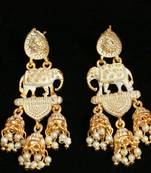 White Pearl Danglers-Drops