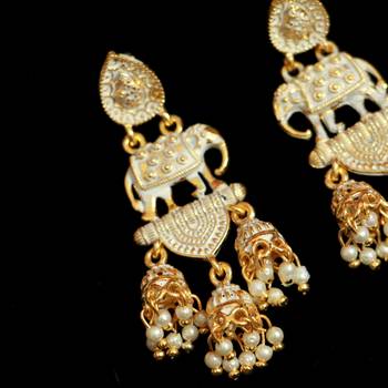 White Pearl Danglers-Drops 2