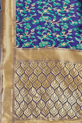 Multicolor Woven Art Silk Saree With Blouse 4