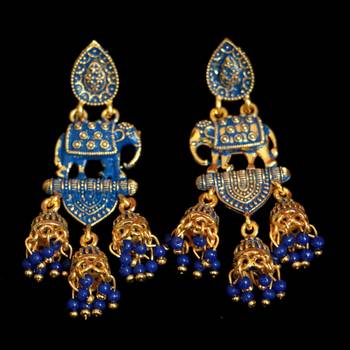 Blue Pearl Danglers-Drops 1