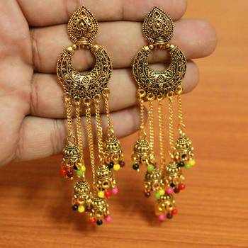 Multicolor Pearl Danglers-Drops 1
