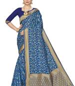 Multicolor Woven Art Silk Saree With Blouse