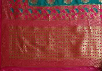 Multicolor Woven Art Silk Saree With Blouse 5