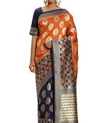 Multicolor Woven Art Silk Saree With Blouse