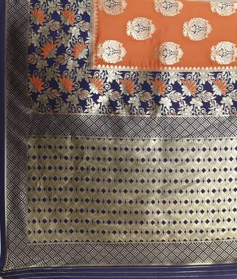 Multicolor Woven Art Silk Saree With Blouse 4