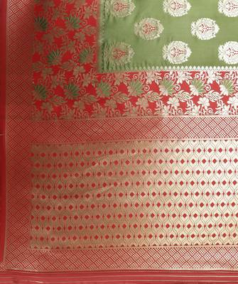 Multicolor Woven Art Silk Saree With Blouse 4
