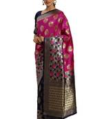 Multicolor Woven Art Silk Saree With Blouse
