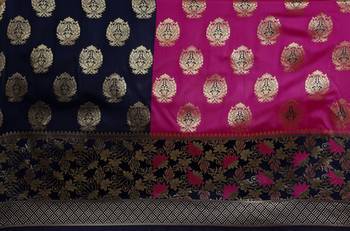Multicolor Woven Art Silk Saree With Blouse 4