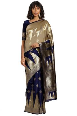 Multicolor Woven Art Silk Saree With Blouse 1
