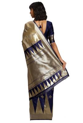 Multicolor Woven Art Silk Saree With Blouse 2