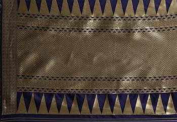 Multicolor Woven Art Silk Saree With Blouse 3