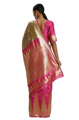Multicolor Woven Art Silk Saree With Blouse 2