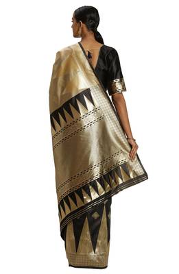 Multicolor Woven Art Silk Saree With Blouse 2