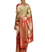 Multicolor Woven Art Silk Saree With Blouse