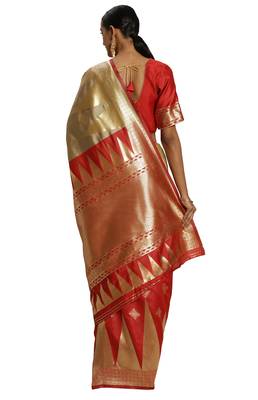 Multicolor Woven Art Silk Saree With Blouse 2
