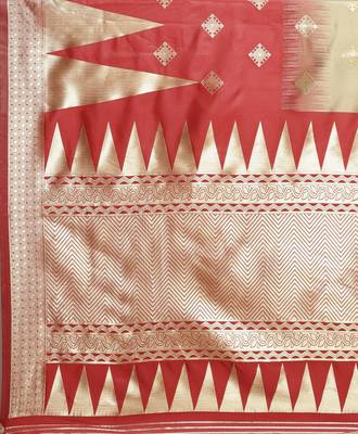 Multicolor Woven Art Silk Saree With Blouse 4