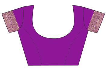 Purple Woven Art Silk Saree With Blouse 5