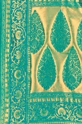 Green Woven Art Silk Saree With Blouse 4