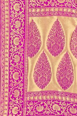 Purple Woven Art Silk Saree With Blouse 4