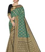 Green Woven Art Silk Saree With Blouse